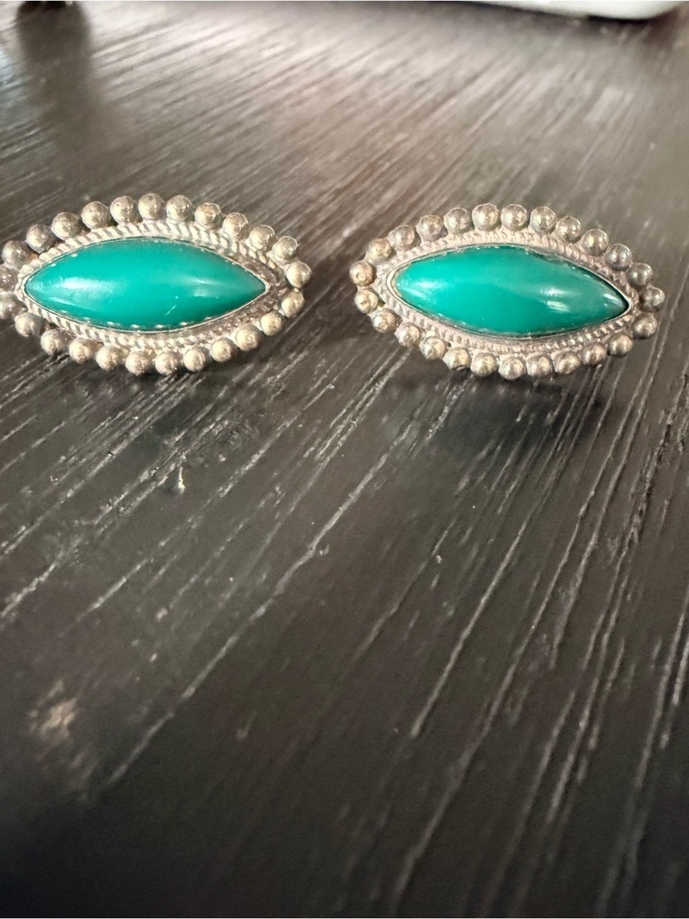 Mexico Marquise Sterling Silver Earrings - Screw Back